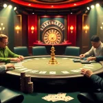 Engaged players at a poker table, blending excitement and strategy, as 'direct payday loans UK' offer quick cash for bets.