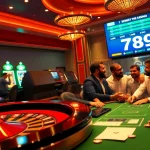 A dynamic casino atmosphere showcasing engaging games, where 789f delivers thrilling experiences for players around the roulette table.