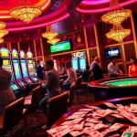 Exciting moment of player betting on slot machine at tk88 casino.