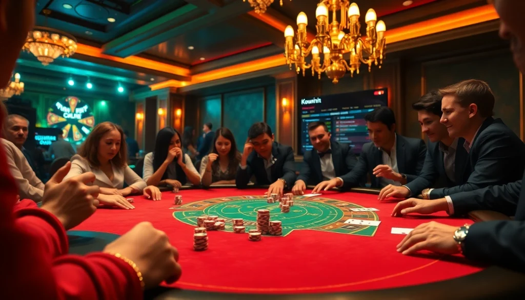 Experience the excitement of kuwin gaming at a classic casino poker table.