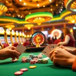 Socolive.video brings the thrill of poker with colorful chips and players at a vibrant casino table.