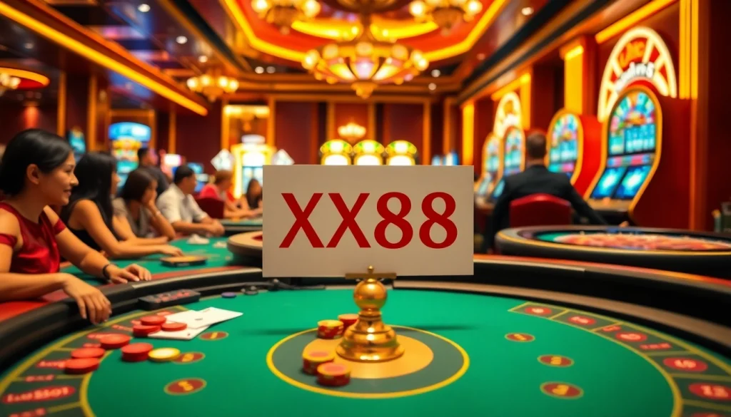 Players enjoying various casino games, highlighting the excitement of XX88 gaming experiences.